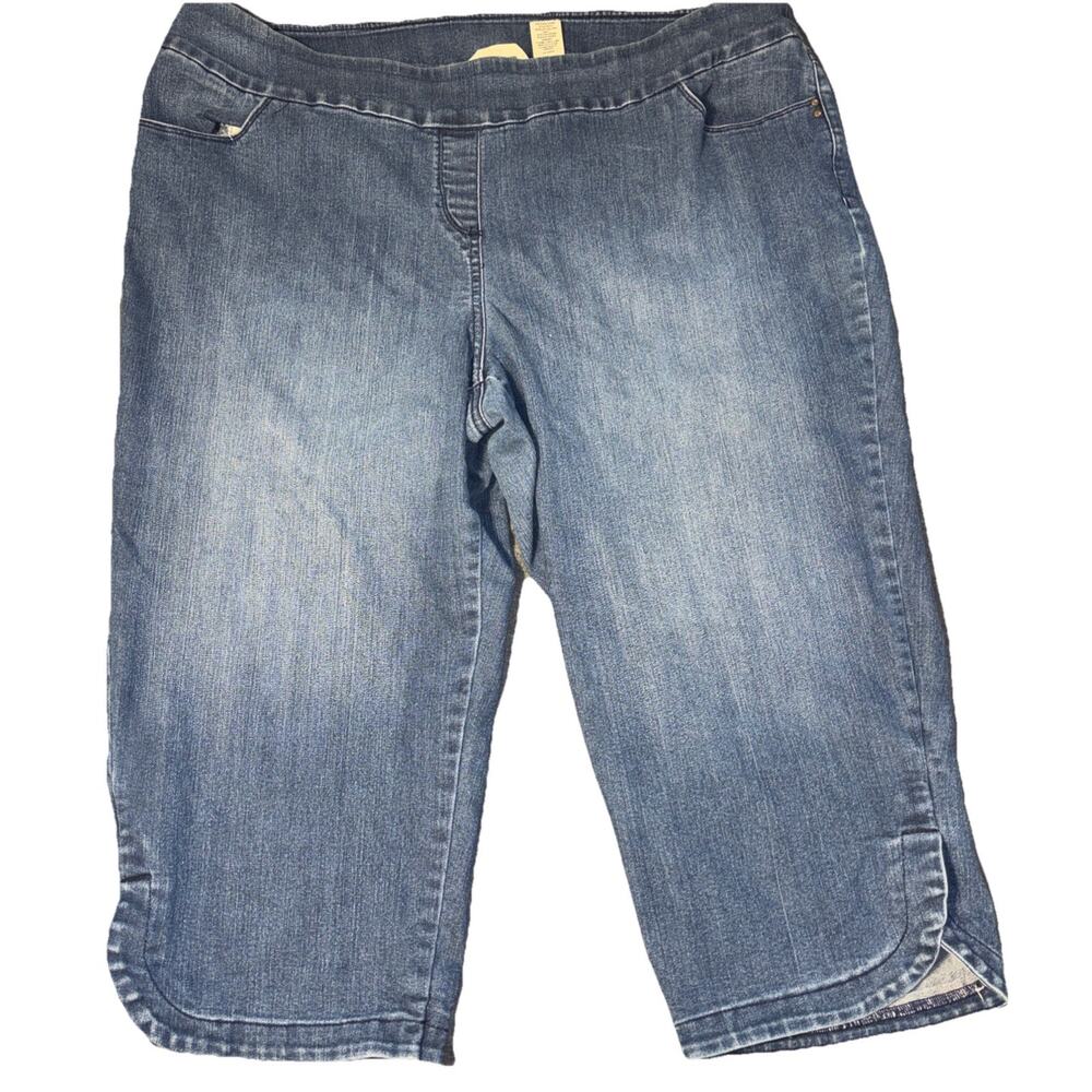 Westbound 22W Jeans - Comfort pull-on Blue Denim Capri